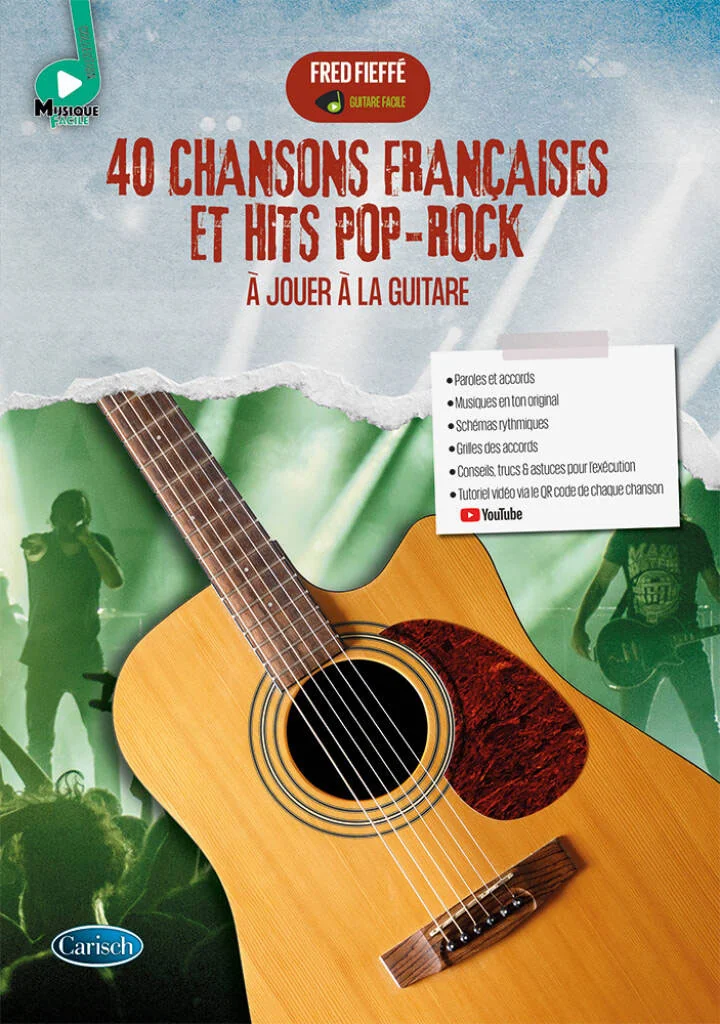Couverture du livre 40 Chansons Françaises et Hits Pop-Rock